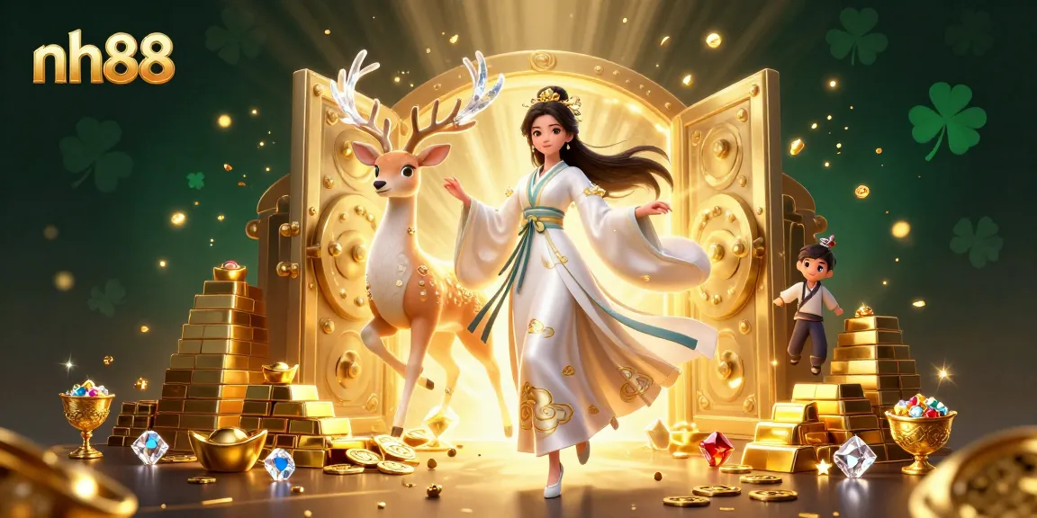 Win big at nh88 with an immersive 3D casino experience showcasing gems and treasures.