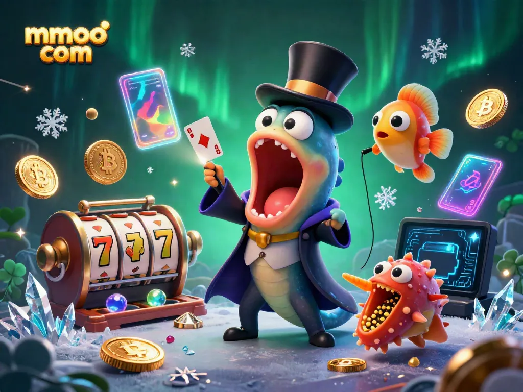 Experience thrilling card tricks with mmoo com in this vibrant underwater casino scene.