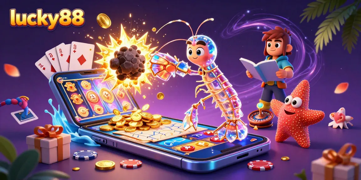 Experience the thrilling excitement of lucky88 with a vibrant 3D casino scene full of energy and winning elements.