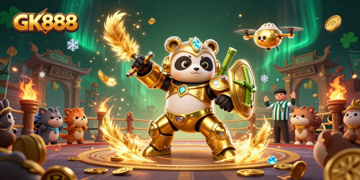 Engage with GK888's thrilling 3D panda mech arena battle featuring dynamic casino elements.
