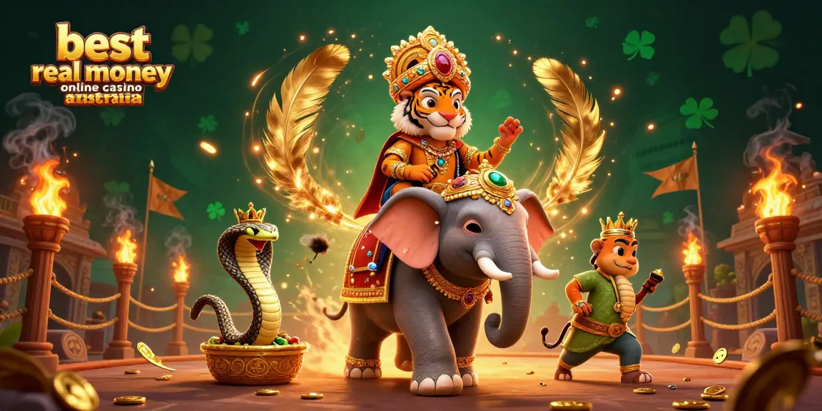 Experience thrilling gameplay at the best real money online casino Australia with vibrant 3D casino illustration.