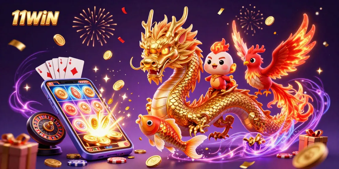 Experience the vibrant energy of 11WIN's 3D animation with dynamic casino elements and enchanting characters.